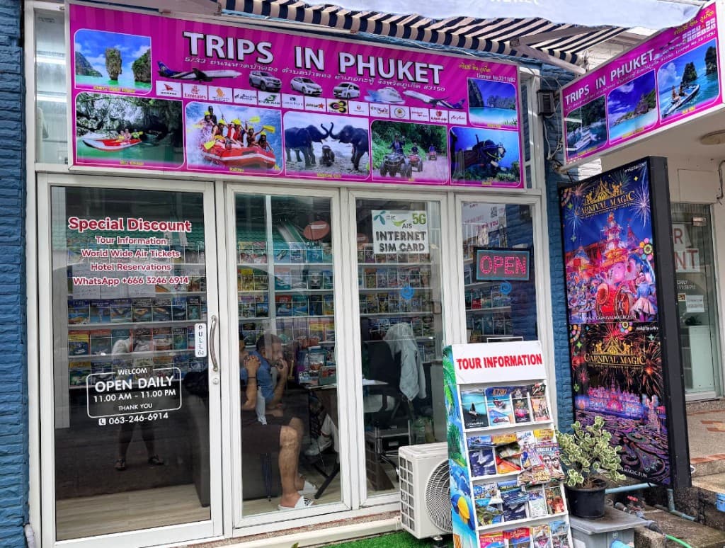 Trips in Phuket shop on Hat Patong Road, Patong, Phuket